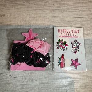 Jeffree Star Cosmetics Hair Scrunchies and Enamel pins